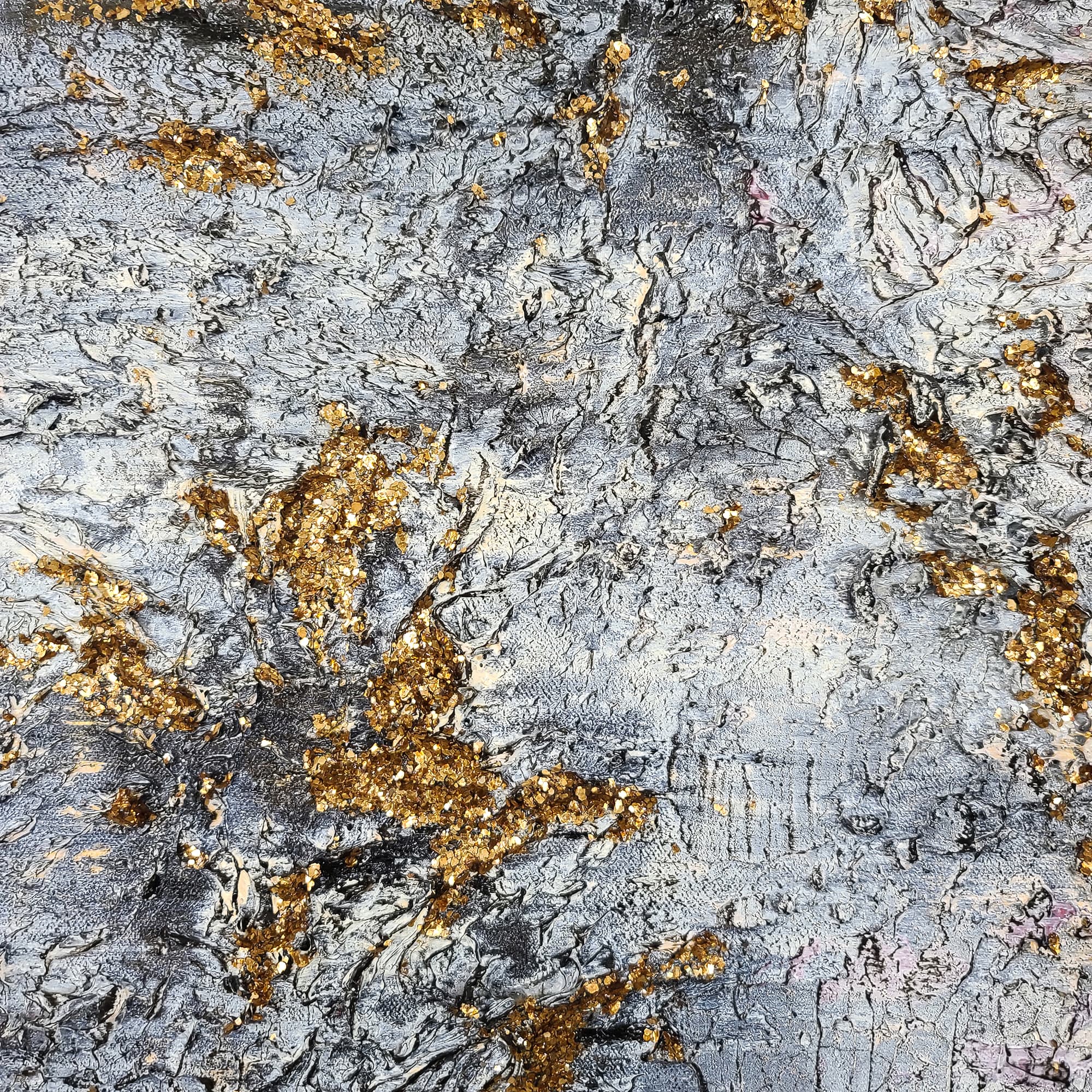Stardust – original textured painting by Lei-Kol