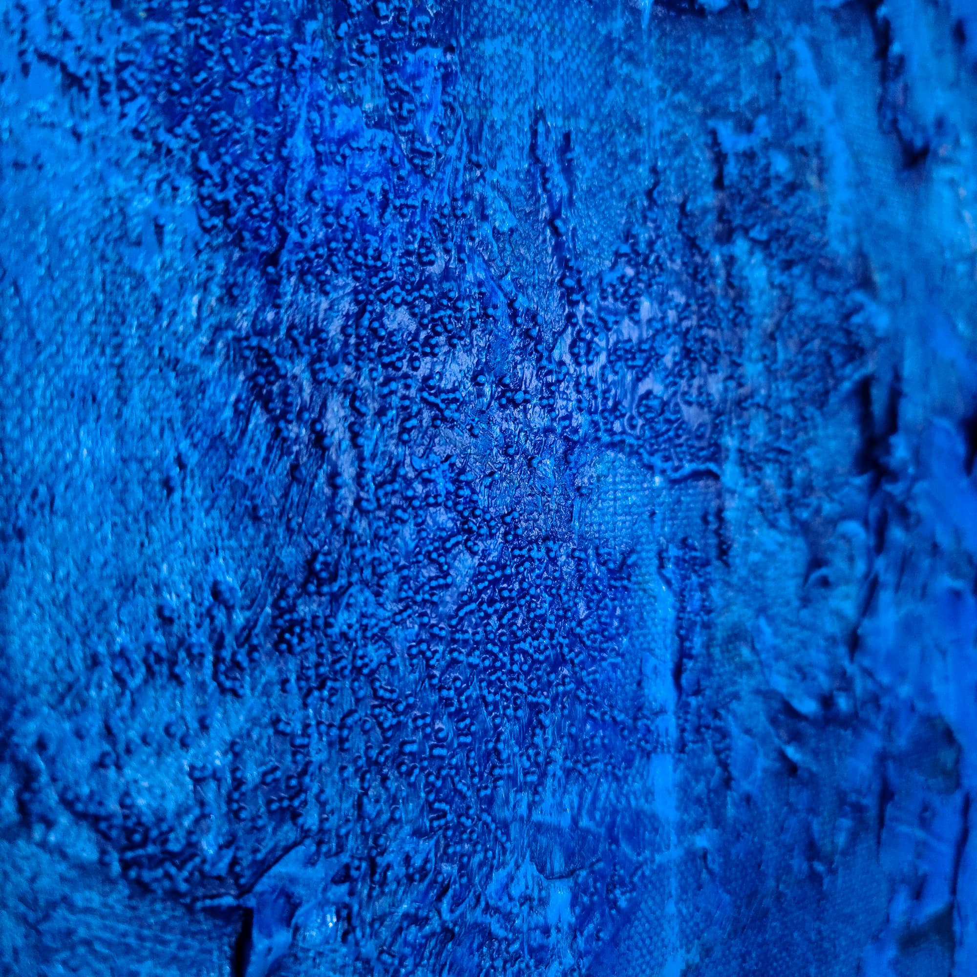 Blue Denim – original textured painting by Lei-Kol