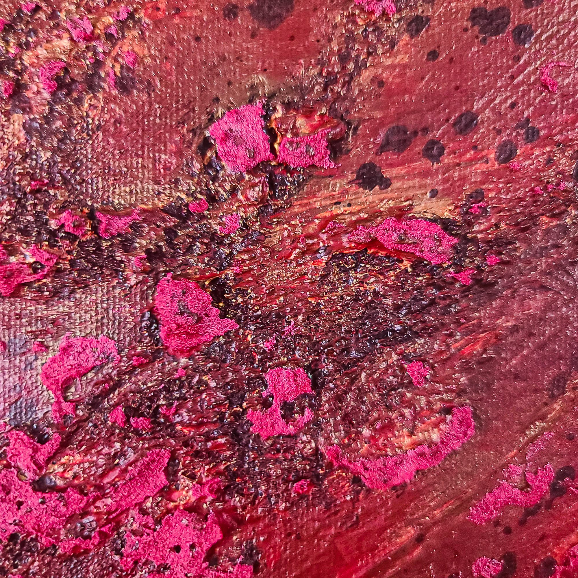 Blood Moon – original textured painting by Lei-Kol