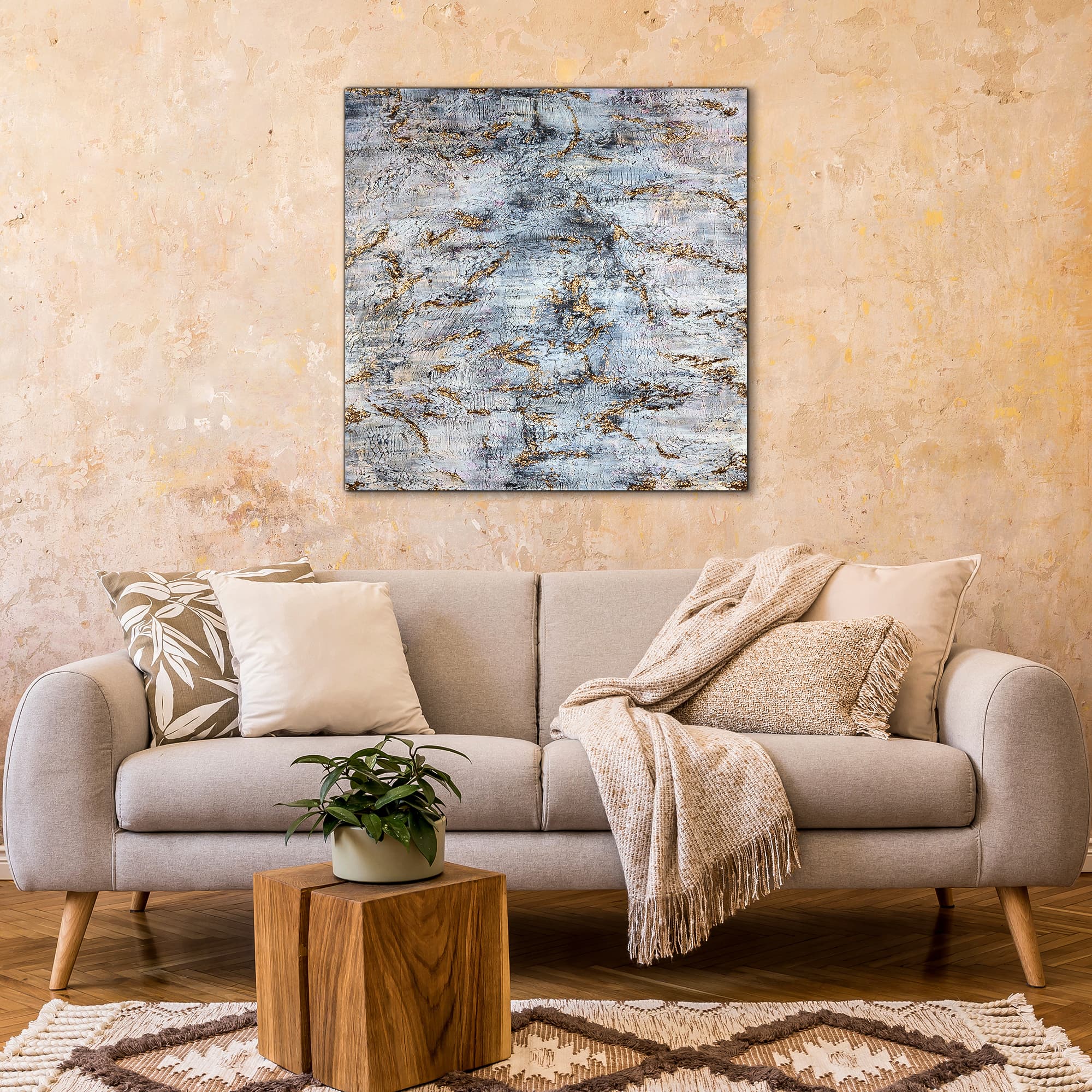 Stardust — original textured painting by Lei Kol